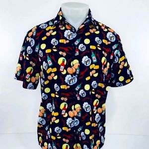 Buc’ees Men's Hawaiian Crawfish Boil Shirt Corn on the Cob Potatoes (XL)